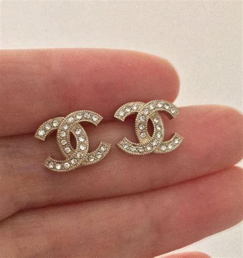 chanel mini cc earrings|authentic chanel cc earrings.